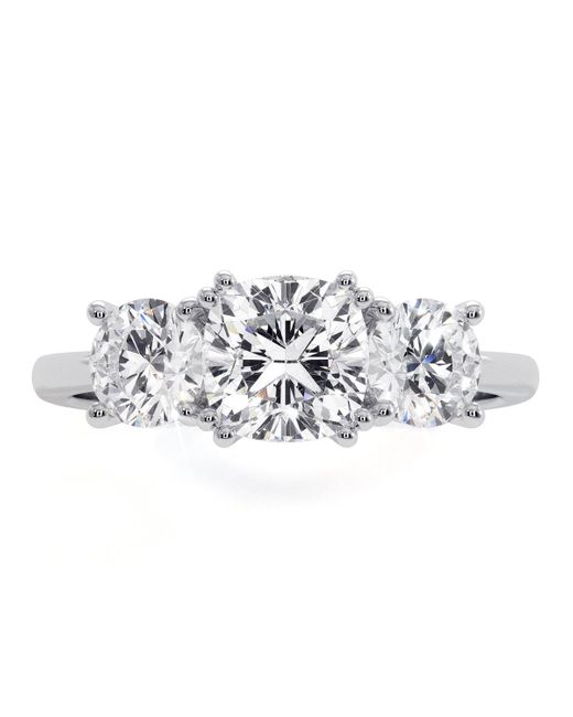 The Diamond Store Metallic 3 Stone Meghan Diamond Engagement Ring 1.7Ct G/Vs2