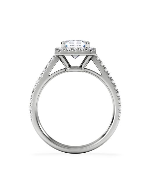 The Diamond Store Blue Annabelle Lab Diamond Halo Engagement Ring