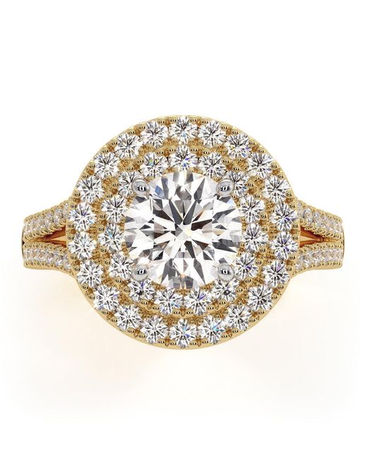 The Diamond Store Metallic Camilla Gia Diamond Halo Engagement Ring