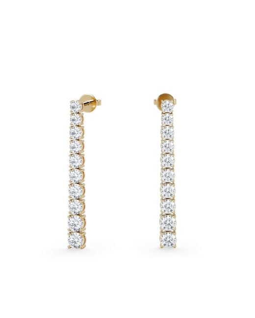 The Diamond Store White Luxe 5.00Ct Lab Diamond Drop Earrings With Igi Certified Brilliant-Cut Diamonds