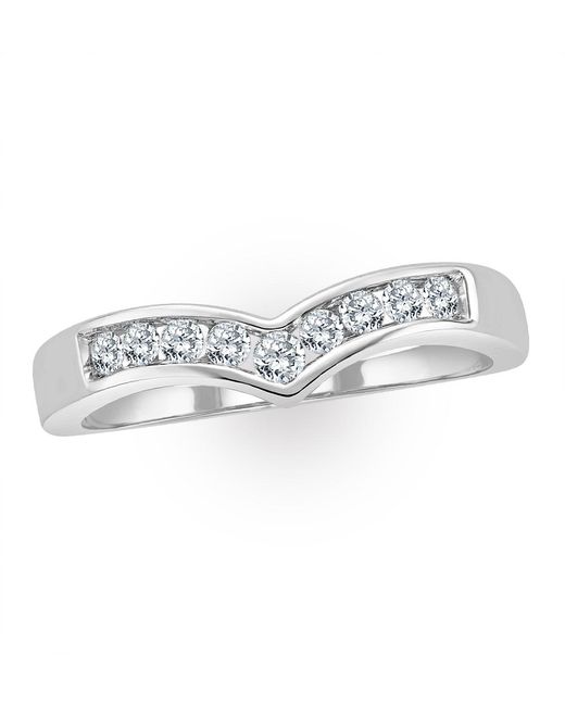 The Diamond Store Metallic Lab Diamond Wishbone Ring 0.25Ct H/Si