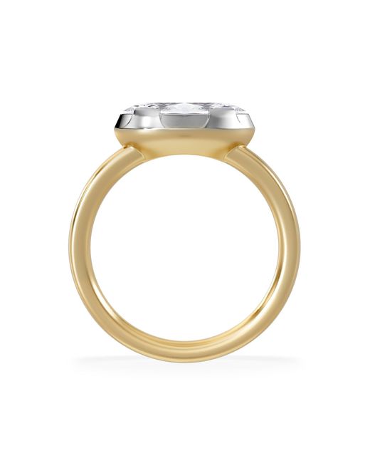 The Diamond Store White East West 1.00Ct Marquise Cut Lab Diamond Solitaire Engagement Ring