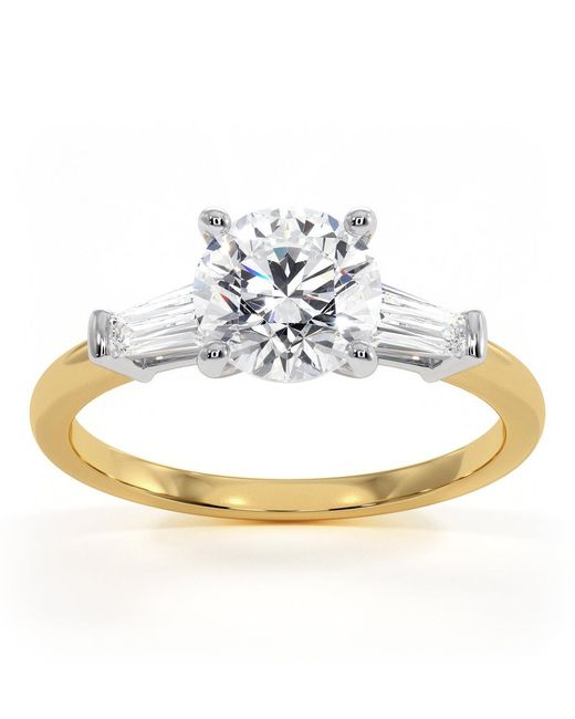 The Diamond Store Metallic Isadora Gia Diamond Engagement Ring 18Ky 1.25Ct G/Vs2