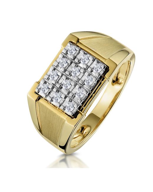 The Diamond Store Metallic Diamond 0.23Ct 9K Ring for men