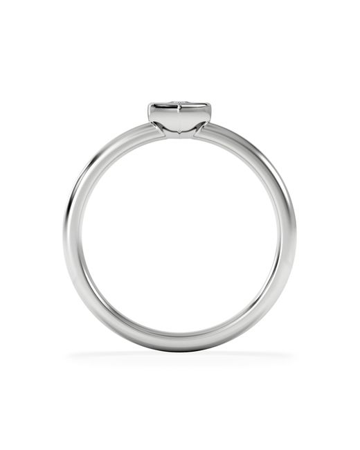 The Diamond Store White Horizon Heart Cut Lab Diamond Solitaire Ring 0.25Ct H/Si