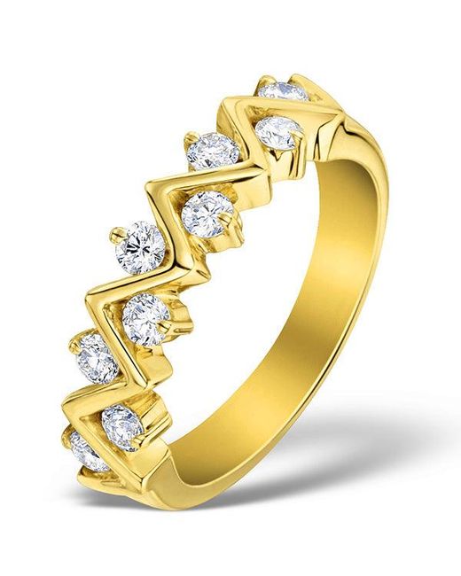 The Diamond Store Metallic Diamond 0.50Ct And 18K Half Eternity Ring