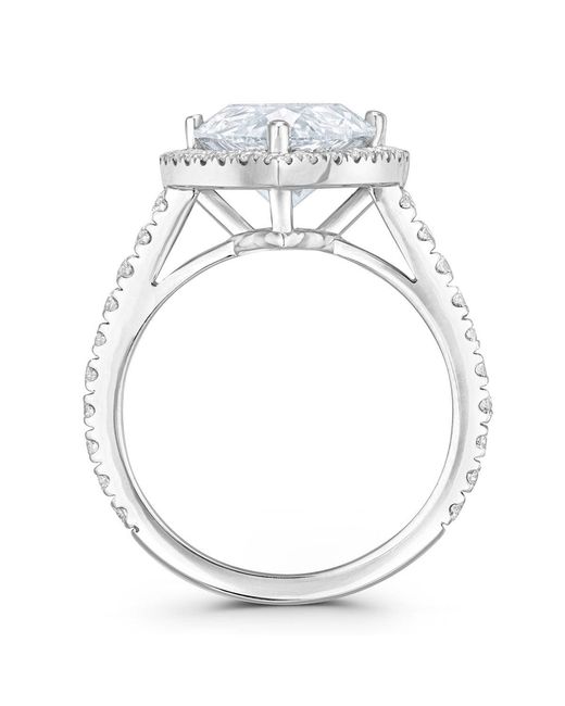 The Diamond Store White Diana 5.90Ct Lab Diamond Pear Cut Engagement Ring