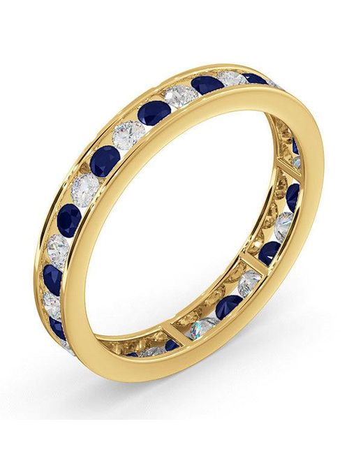 The Diamond Store Blue Eternity Ring Rae Diamonds H/Si And Sapphire 1.40Ct