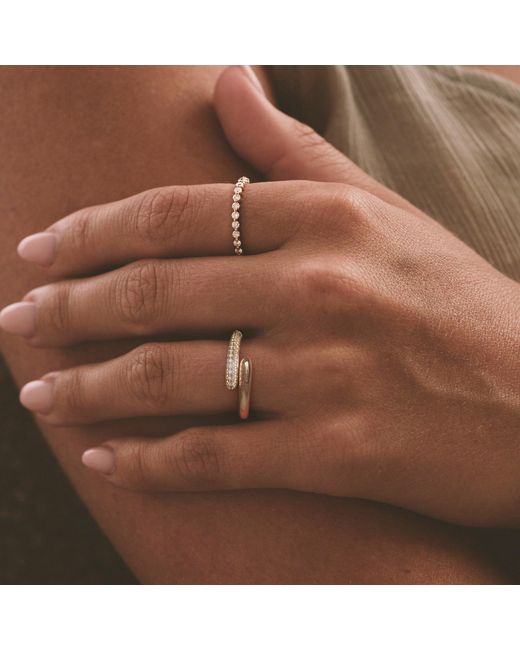The Diamond Store Metallic 0.30Ct Lab Diamond Pavé Wrap Ring