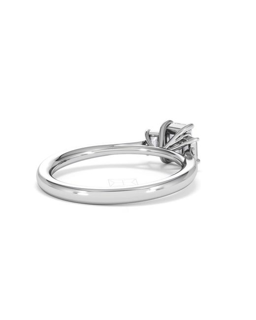 The Diamond Store White Evoke 3 Stone Emerald Cut Lab Diamond Ring 0.50Ct