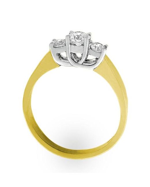 The Diamond Store Metallic Ariella 18K 3 Stone Diamond Ring 1.00Ct G/Vs