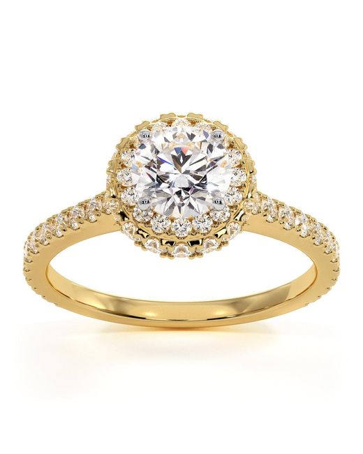 The Diamond Store Metallic Valerie Gia Diamond Halo Engagement Ring