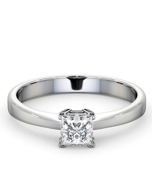 The Diamond Store Metallic Certified Lauren Diamond Engagement Ring 0.50Ct-G-H/Si