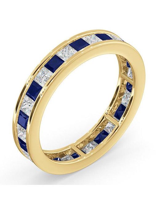 The Diamond Store Blue Eternity Ring Lauren Diamonds G/Vs And Sapphire 2.30Ct