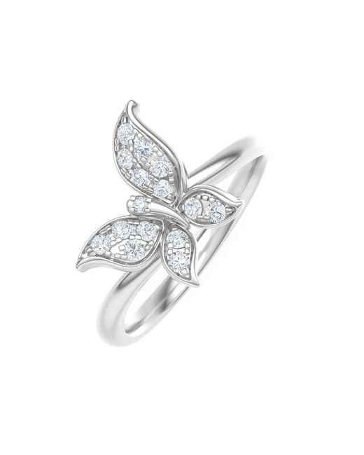 The Diamond Store Metallic Papillon 0.19Ct Lab Diamond Ring