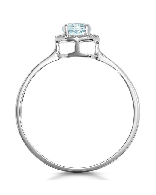 The Diamond Store Blue 0.37Ct Aquamarine And Diamond Stellato Ring