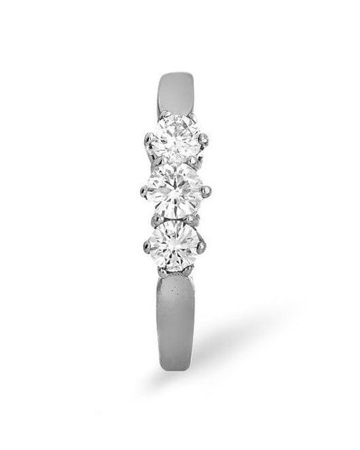 The Diamond Store Metallic Trilogy Ring 0.50Ct Diamond 9K