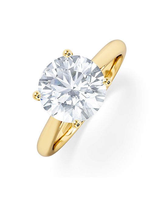 The Diamond Store Blue Elysia 3.00Ct Lab Diamond Round Cut Engagement Ring