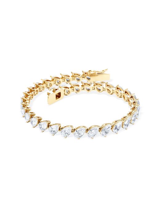 The Diamond Store Metallic Luxe 11.00Ct Lab Diamond Tennis Bracelet With Igi Certified Pear-Cut Diamonds