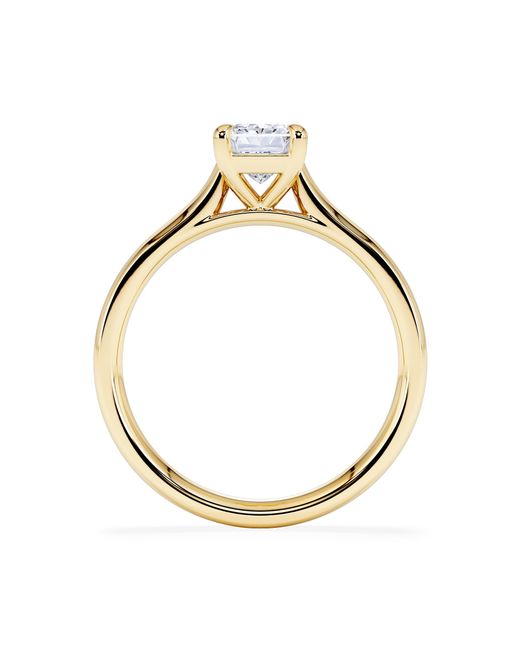 The Diamond Store Metallic Amora Radiant 1.00Ct Lab Diamond Engagement Ring F/Vs1 Set