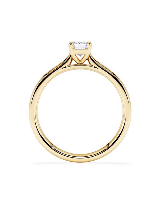 The Diamond Store Metallic Amora Radiant 0.50Ct Lab Diamond Engagement Ring F/Vs1 Set
