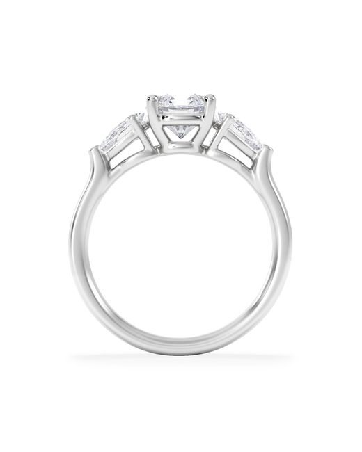 The Diamond Store White Adore 1.50Ct Round Cut Lab Diamond 3 Stone Engagement Ring
