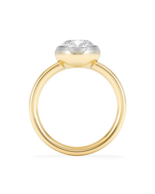 The Diamond Store Metallic Muse 2.00Ct Round Cut Lab Grown Solitaire Engagement Ring