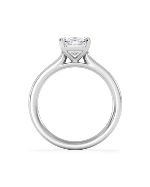 The Diamond Store White Amora 2.00Ct Elongated Cushion Cut Lab Diamond Solitaire Engagement Ring