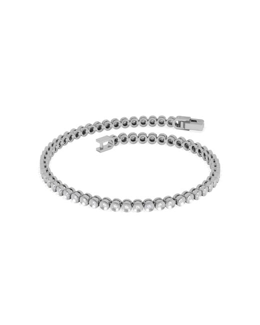 The Diamond Store Metallic 0.50Ct Round Cut Lab Diamond Bezel Tennis Bracelet