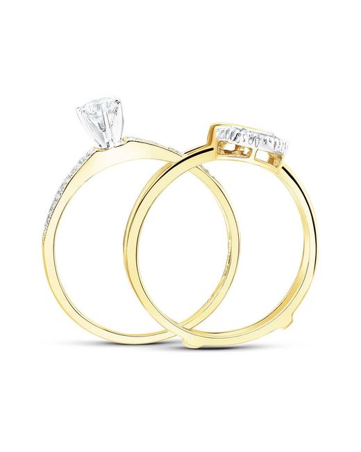 The Diamond Store Diamond 0.65Ct And 9K Solitaire Ring With Shoulders ...