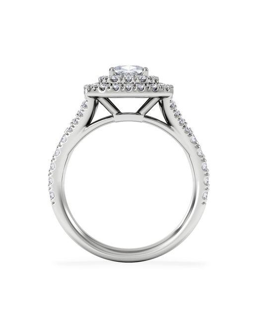 The Diamond Store White Anastasia Gia Diamond Halo Engagement Ring
