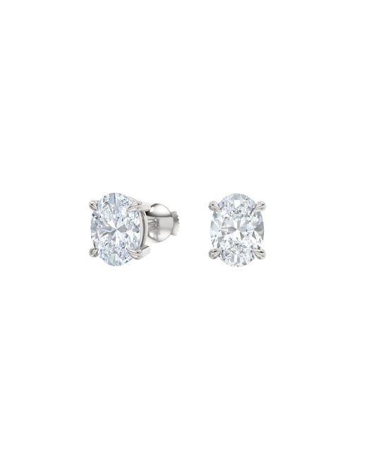The Diamond Store White 2.00Ct Oval Cut Lab Diamond Stud Earrings