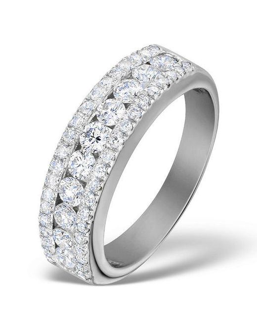 The Diamond Store Metallic Diamond 1.00Ct And Half Eternity Ring