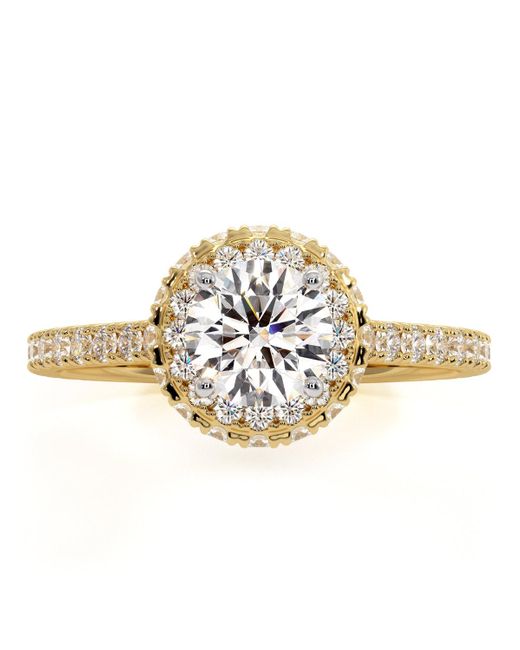 The Diamond Store Metallic Valerie Gia Diamond Halo Engagement Ring