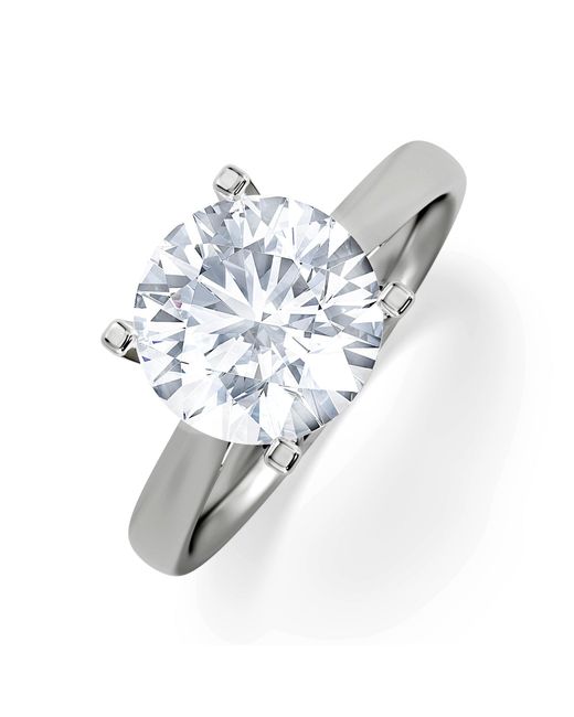 The Diamond Store White Grace 3.00Ct Lab Diamond Round Cut Engagement Ring