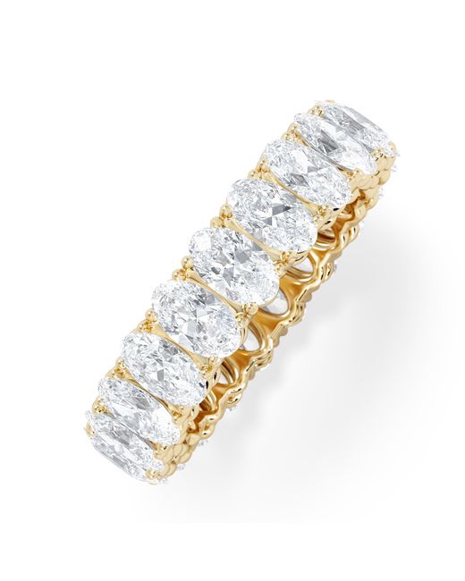 The Diamond Store Metallic Luxe 4.00Ct Lab Diamond Eternity Ring With Igi Certified Oval-Cut Diamonds