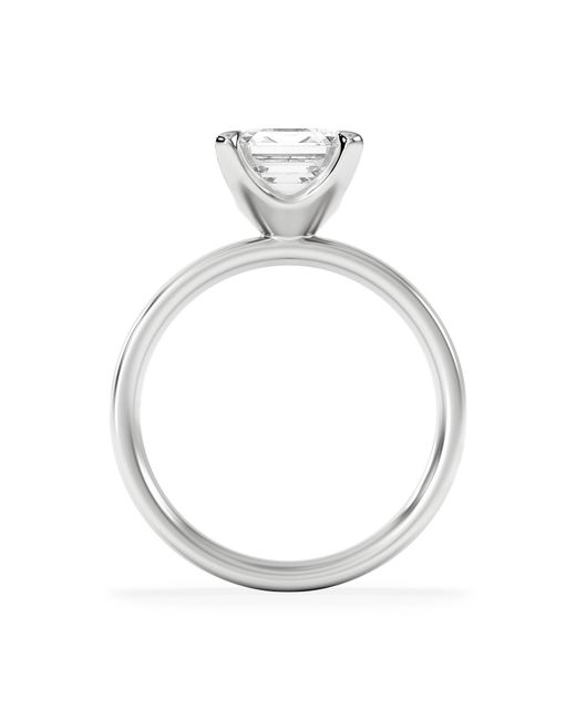 The Diamond Store White Origin 2.00Ct Asscher Cut Lab Diamond Solitaire Engagement Ring