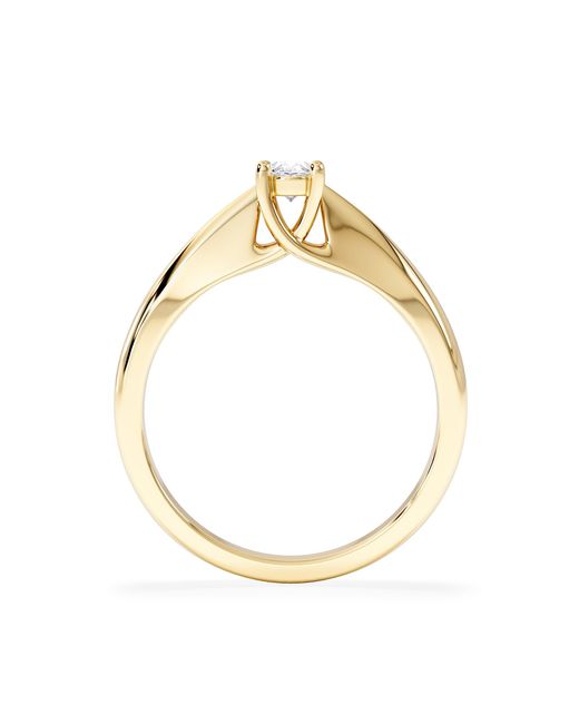 The Diamond Store Metallic Naomi Oval Cut Lab Diamond Engagement Ring 0.33Ct H/Si
