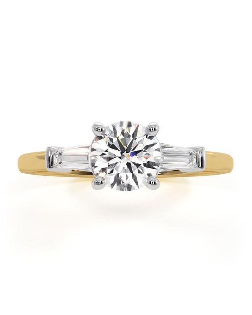 The Diamond Store Metallic Isadora Gia Diamond Engagement Ring 18Ky 0.90Ct G/Si2