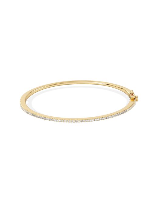 The Diamond Store Multicolor 0.50Ct Lab Diamond Half Pavé Bangle Bracelet