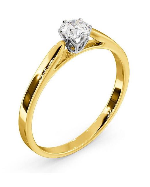 The Diamond Store Metallic Low Set Chloe Lab Diamond Engagement Ring 0.33Ct G/Si1 18K