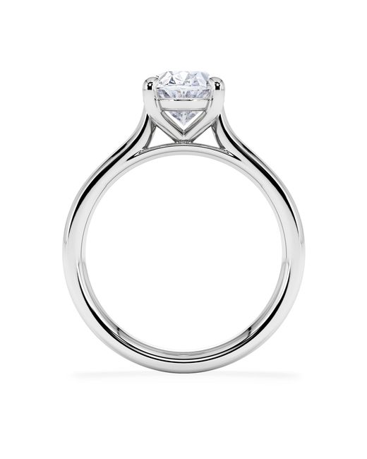 The Diamond Store White Amora Oval 2.00Ct Lab Diamond Engagement Ring F/Vs1 Set