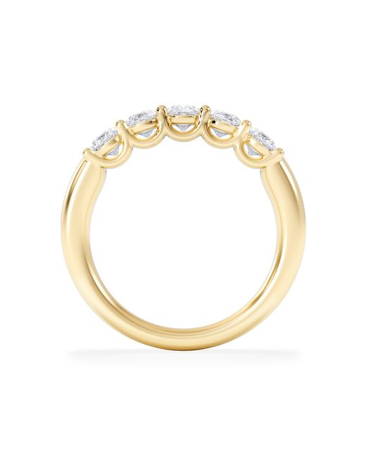 The Diamond Store Metallic Unity 1.00Ct Oval Cut Lab Diamond 5 Stone Ring
