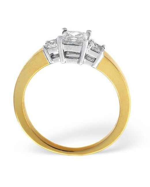 The Diamond Store Metallic H/Si Solitaire With Shoulders Ring 1.24Ct Lab Diamond 18K