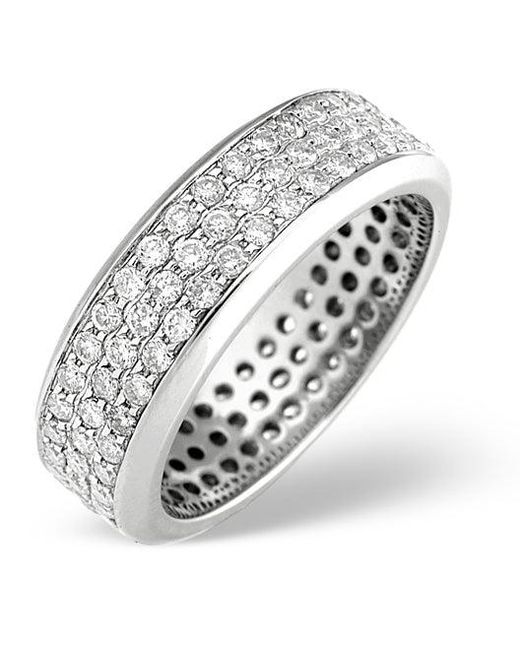 The Diamond Store Metallic 18K Brilliant Cut Diamond Eternity Ring 1.30Ct