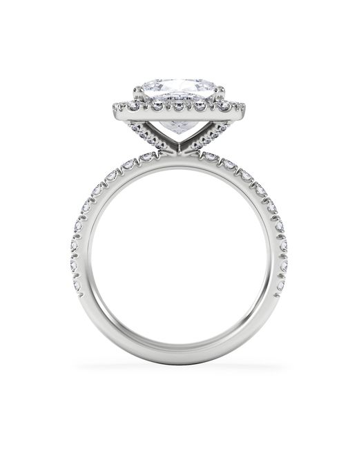 The Diamond Store Multicolor Beatrice 3.55Ct Lab Diamond Cushion Cut Engagement Ring