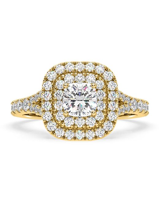 The Diamond Store Metallic Anastasia Diamond Halo Engagement Ring