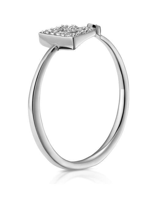 The Diamond Store Metallic Diamond Initial 'B' Ring 0.07Ct Set