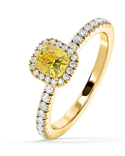 The Diamond Store Metallic Beatrice Lab Diamond 1.00Ct Cushion Halo Ring