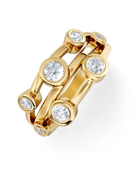The Diamond Store Metallic Lab Diamond Rain Drop Ring 0.50Ct